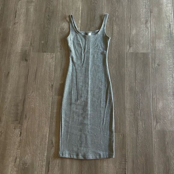 American Apparel Gray Midi Dress - Picture 1 of 4